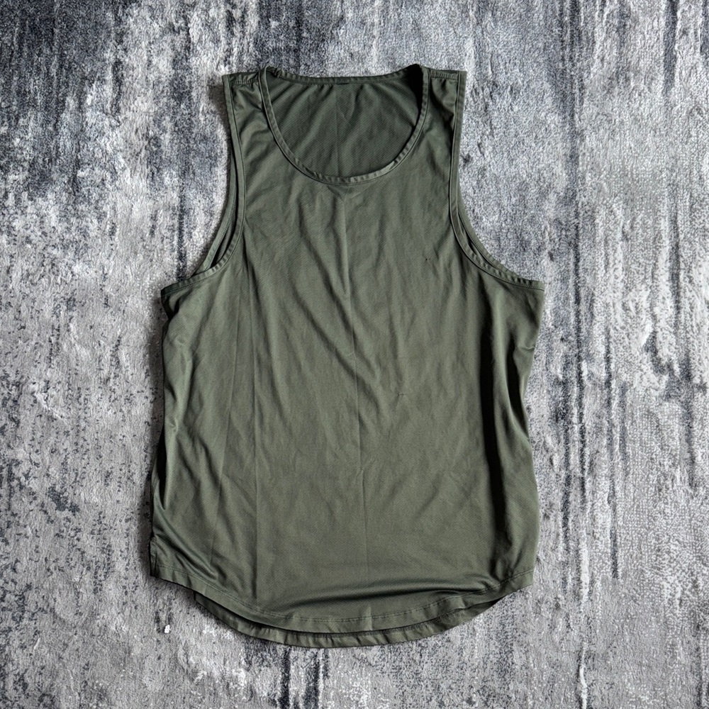 ASRV Mens Olive Green Tank Top